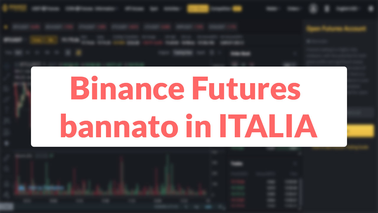 Binance Futures bannato in Italia